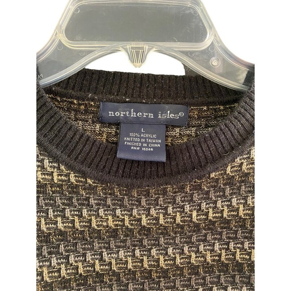 Northern Isles Men's Multicolor Long Sleeve Knit Sweaters Size Large - Picture 3 of 5